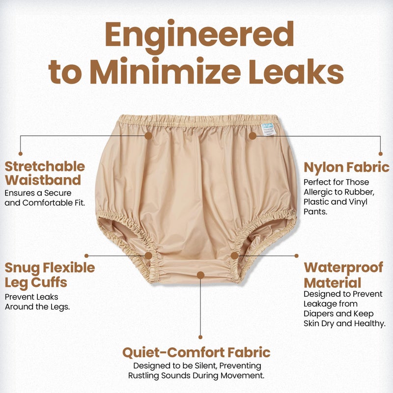 Kleinert's Incontinence Leak-Protection, Washable Pull-On Cover Pant, Advanced Duralite-Cool-Lightweight-Durable- Kleinert's (Beige, Large) - Image 2